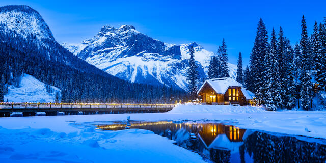 Winter at Emerald Lake print